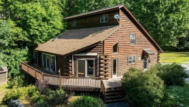 Photo of 55 Private Acres with Custom Log Home