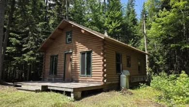Photo of Rustic Off-Grid Katahdin Log Camp on 2± Secluded Acres