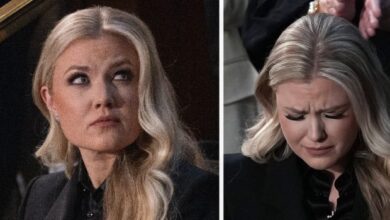 Photo of Viewers spot odd details In Erika Kirk’s appearance at State of the Union